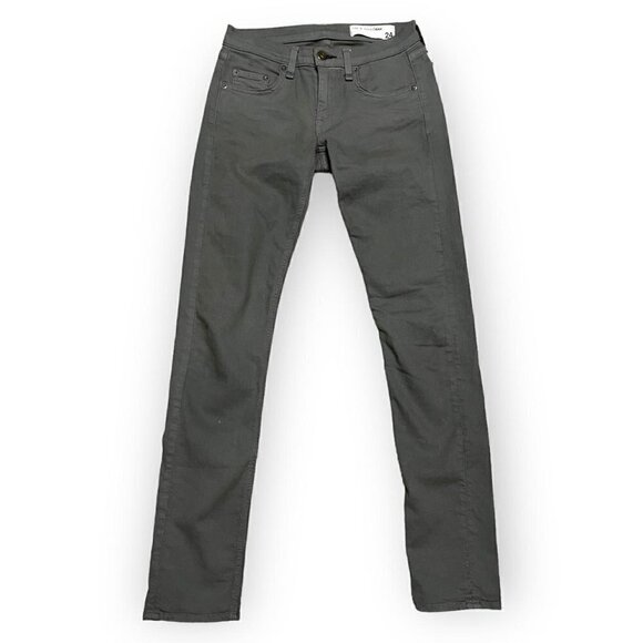 Rag & Bone New York Aged Sage Luxury Designer Stretch Skinny Jeans - 26x30 - Picture 1 of 4